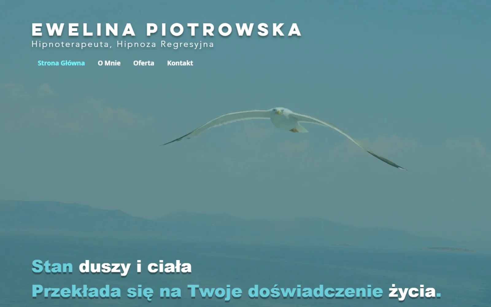Pierwszy ekran strony Cristal Session — Ewelina Piotrowska