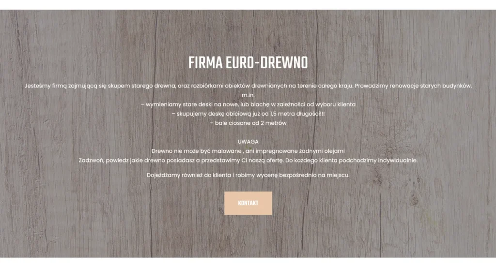 Stara strona: opis firmy