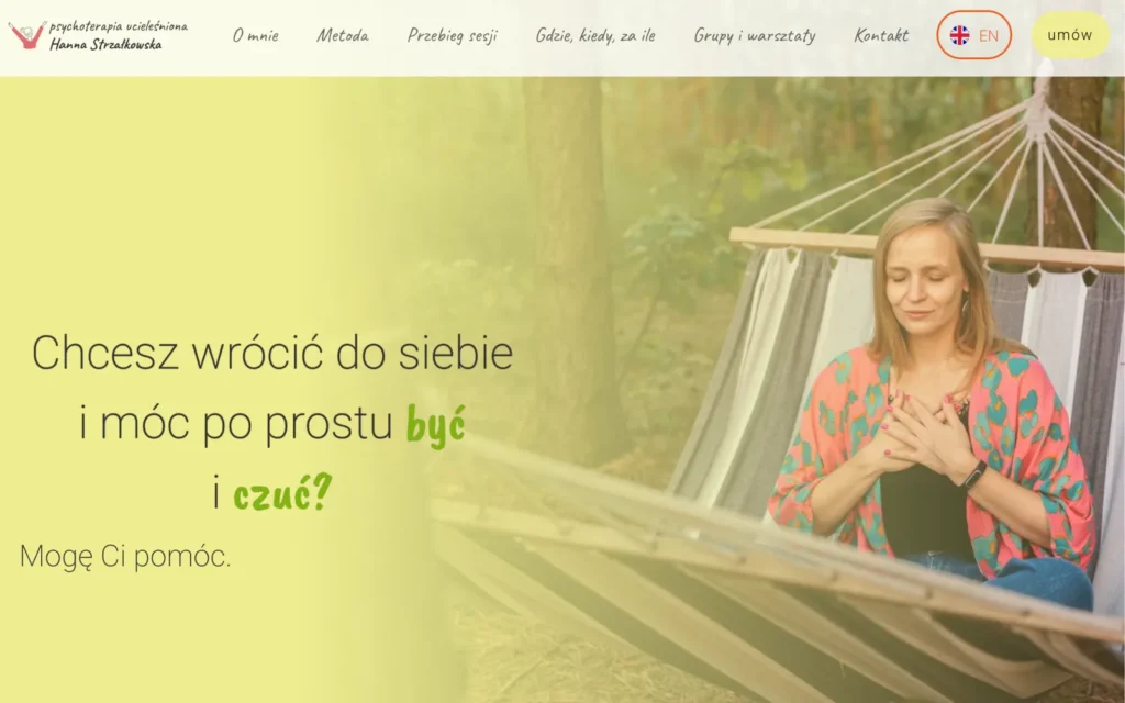 Strona Psychoterapia Ucieleśniona — Hanna Strzałkowska